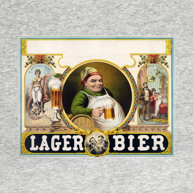 Vintage Lager Beer Advertisement by Bravuramedia